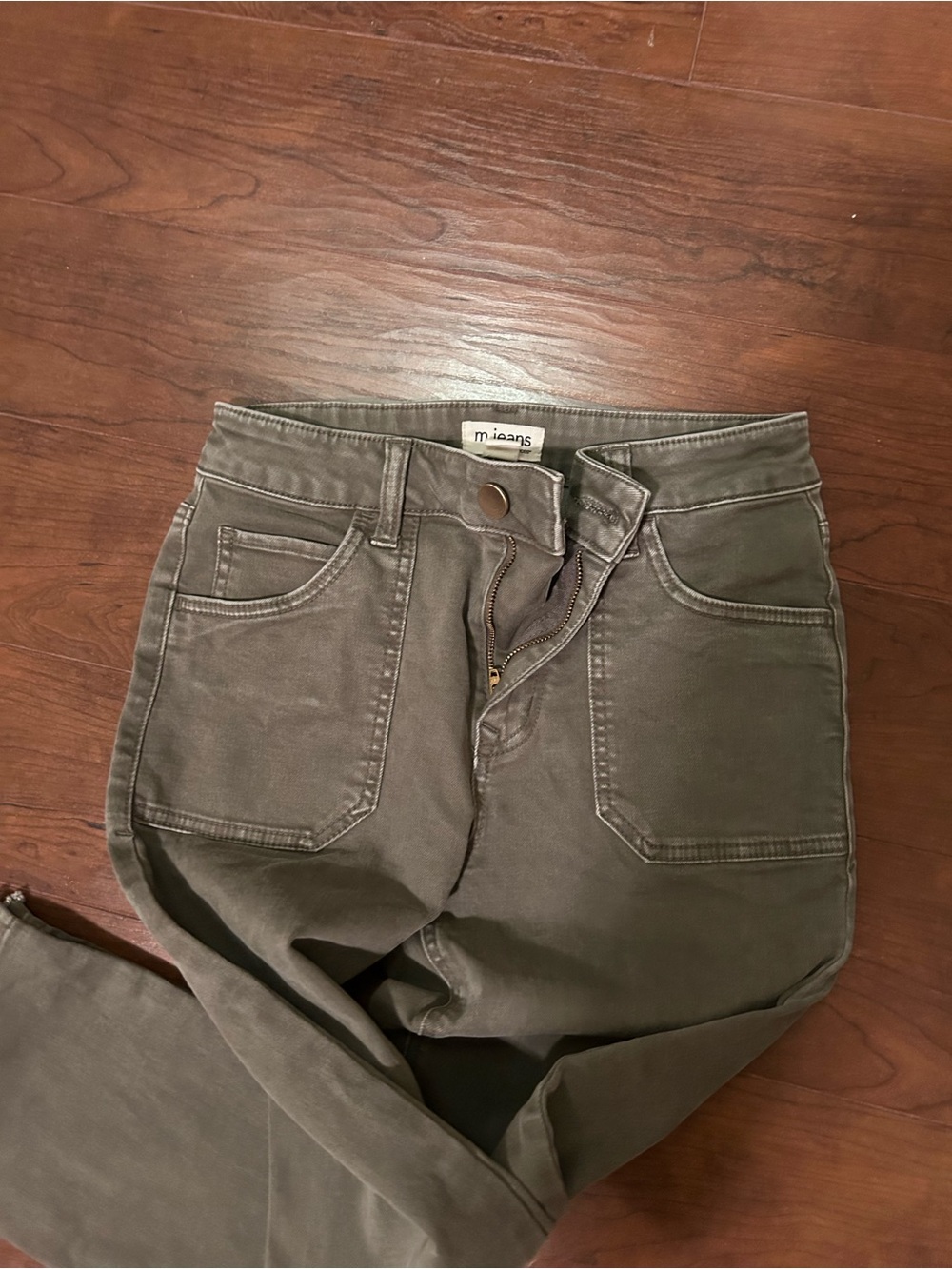 Maurices high rise Skinny Jeans in Olive Green - Picture 2 of 3